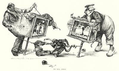 ライバル社のオペラ（リトグラフ 作： Charles Dana Gibson
