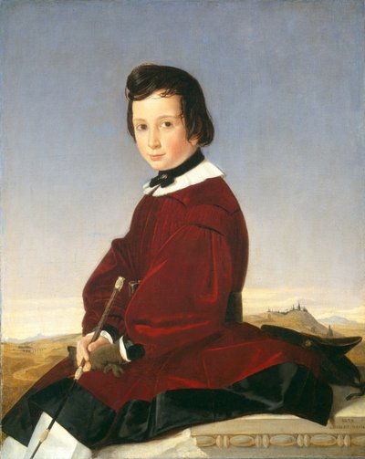 若い女曲馬師の肖像、1839 年。 作： Charles David