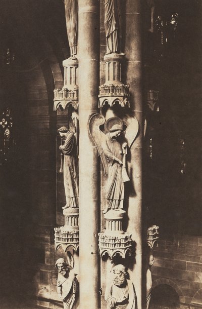 ストラスブール大聖堂、天使の柱、1858年頃（写真） 作： Charles David Winter