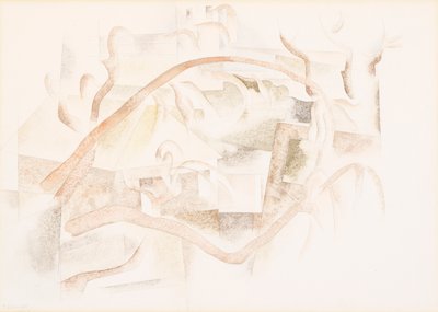 バミューダ: 木々の間の屋根 作： Charles Demuth