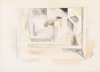 バミューダ、階段、1917年（紙にトイレ） 作： Charles Demuth