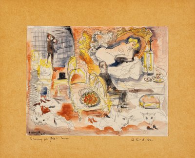 ムファット伯爵がシュアール侯爵と一緒にナナを発見 作： Charles Demuth