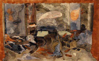 伯爵夫人ガーシュッツ・ルルの死（紙のトイレ） 作： Charles Demuth