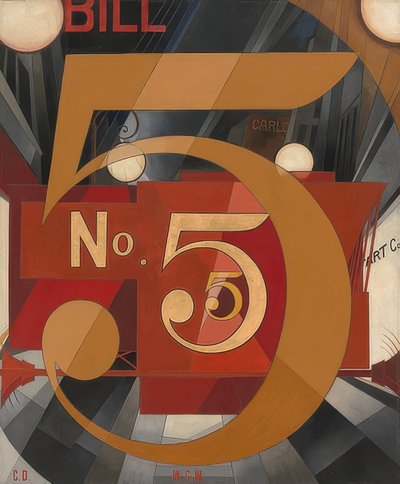 図5をゴールドで見ました。 1928 作： Charles Demuth