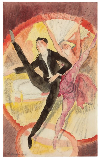 ヴォードヴィル：2人のダンサー 作： Charles Demuth