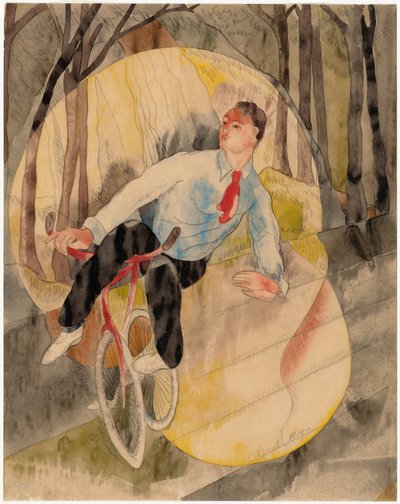 ボードビルでは、自転車のライダー 作： Charles Demuth