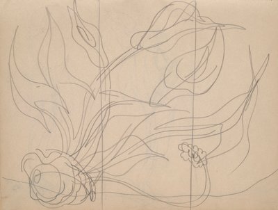 スケッチブック: 合計 36 ページ、28 のスケッチ (Demuth の習作を含む) を含む 作： Charles Demuth