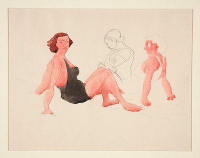 プロビンスタウン、ビーチの 3 人の女性 作： Charles Demuth
