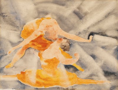 二人の女性アクロバット 作： Charles Demuth