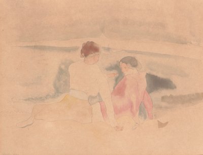 無題（二人の女性とボート） 作： Charles Demuth