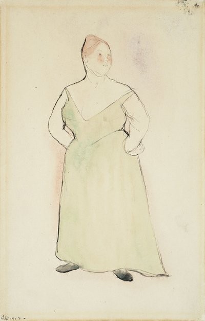 イブニングドレスの女性 作： Charles Demuth