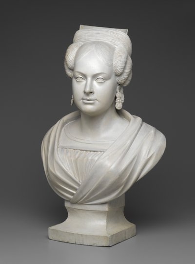 チャールズドッジ夫人、1830年〜40年頃（塗装済み木材） 作： Charles Dodge