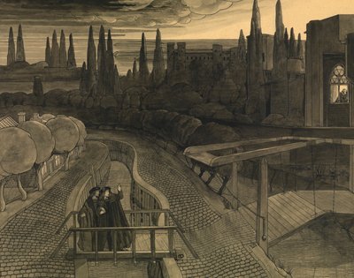 Hjalmar (紙にインクとウォッシュ) 作： Charles Doudelet
