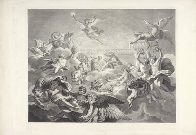 アポロとしてのフェートン ランバート大統領の家にあるシャルル・ル・ブランとユスターシュ・ル・シュールの絵画（シリーズタイトル） 作： Charles Dupuis