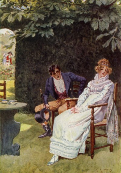 Jeffery Farnol による The Amateur Gentleman のイラスト (カラー リソ) 作： Charles Edmund (after) Brock