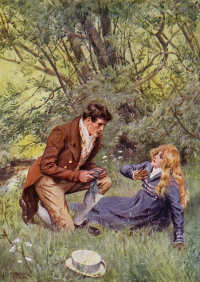 Jeffery Farnol による The Amateur Gentleman のイラスト (カラー リソ) 作： Charles Edmund (after) Brock