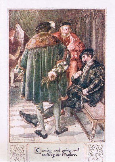 来て行き、彼の喜びを待っています 作： Charles Edmund Brock