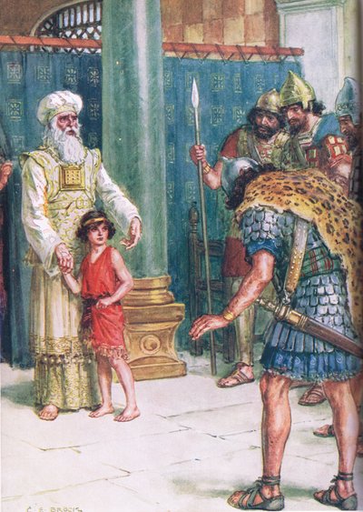 God Save the King」 1928年発行の「Through the Bible」のイラスト（カラーリトグラフ 作： Charles Edmund Brock