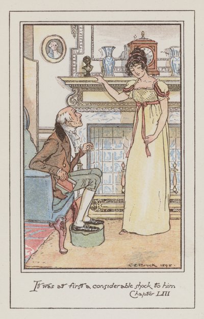 ジェーン・オースティン著「エマ」の挿絵（カラーリトグラフ 作： Charles Edmund Brock