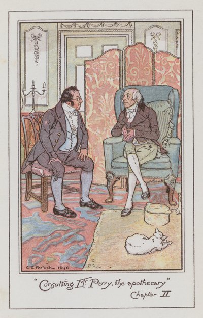 ジェーン・オースティン著「エマ」の挿絵（カラーリトグラフ 作： Charles Edmund Brock