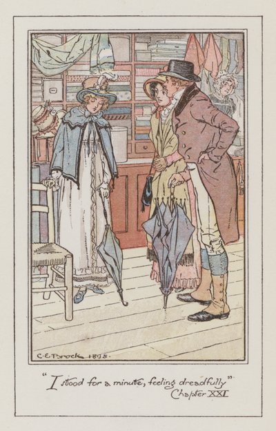 ジェーン・オースティン著「エマ」の挿絵（カラーリトグラフ 作： Charles Edmund Brock