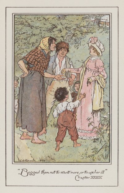 ジェーン・オースティン著「エマ」の挿絵（カラーリトグラフ 作： Charles Edmund Brock