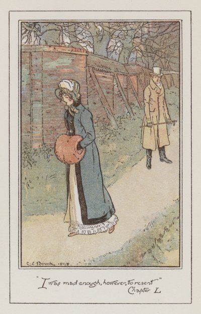 ジェーン・オースティン著「エマ」の挿絵（カラーリトグラフ 作： Charles Edmund Brock