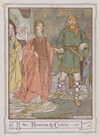 サー・ウォルター・スコット著「アイヴァンホー」のイラスト（カラーリトグラフ 作： Charles Edmund Brock