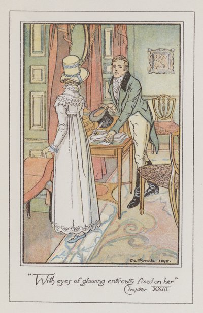 説得力のあるイラスト（カラーリトグラフ 作： Charles Edmund Brock