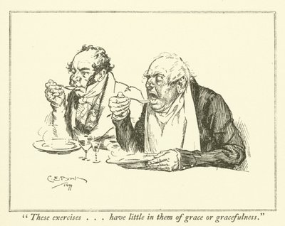 チャールズ・ラムの「The Essays of Elia」の挿絵（彫刻）。 作： Charles Edmund Brock