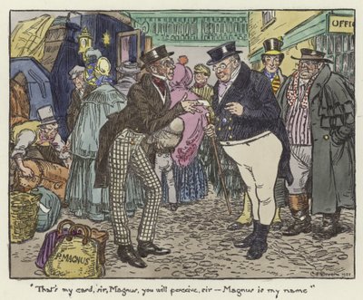 ピックウィック紙のイラスト 作： Charles Edmund Brock