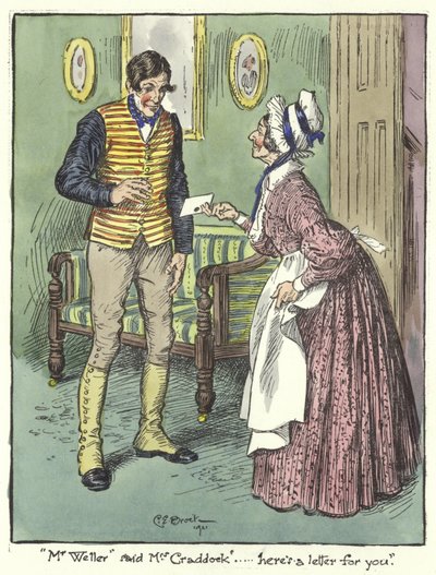 ピックウィック紙のイラスト 作： Charles Edmund Brock