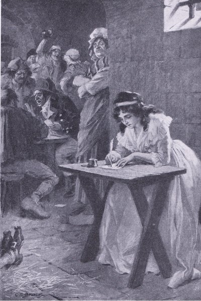 マダム・ローランドが娘に宛てた手紙（1922年発行の『マイ・マガジン』より）（リトグラフ 作： Charles Edmund Brock