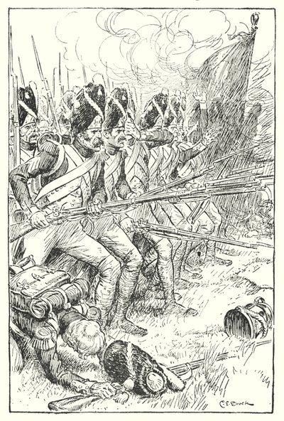 ワーテルローのフランス軍（リトグラフ 作： Charles Edmund Brock