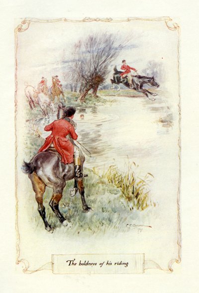 彼の乗馬の大胆さ、1907（イラスト） 作： Charles Edmund Brock