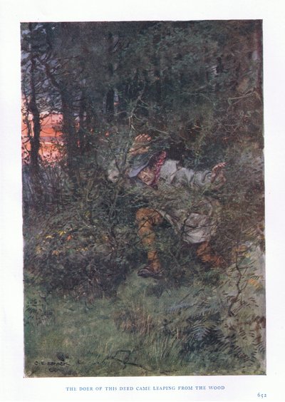 行為の実行者は木から跳躍しました 作： Charles Edmund Brock