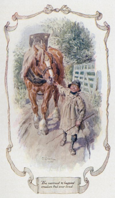 史上最高に幸せな生き物（カラーリトグラフ 作： Charles Edmund Brock