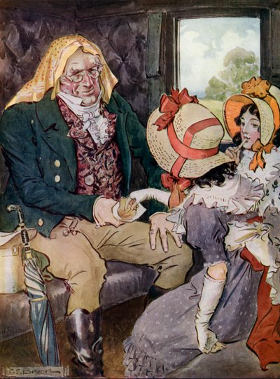 ？彼らは彼が感謝して提供したお菓子を取りました。 作： Charles Edmund Brock