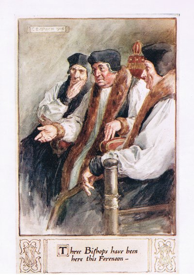 3人の司教がここに来ています 作： Charles Edmund Brock
