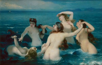 海ではしゃぐ人魚たち 作： Charles Edouard Boutibonne