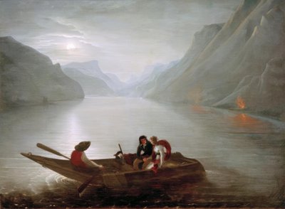 ジュリーとサン＝プリュのレマン湖畔 作： Charles Edouard Crespy Le Prince