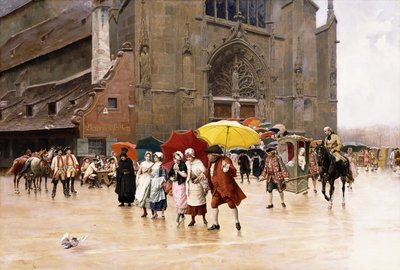 教会の後、 作： Charles Edouard Delort