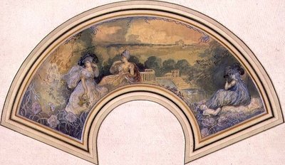 扇風機のデザイン、1893-98年頃 作： Charles Edward Conder