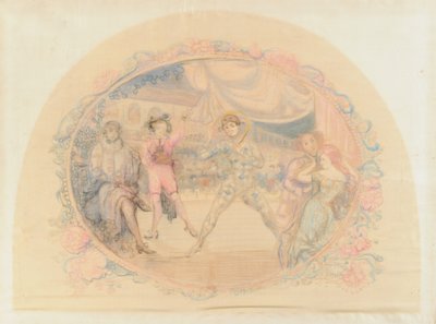 ハーレクインSAmuse、1905年（紙にトイレ） 作： Charles Edward Conder