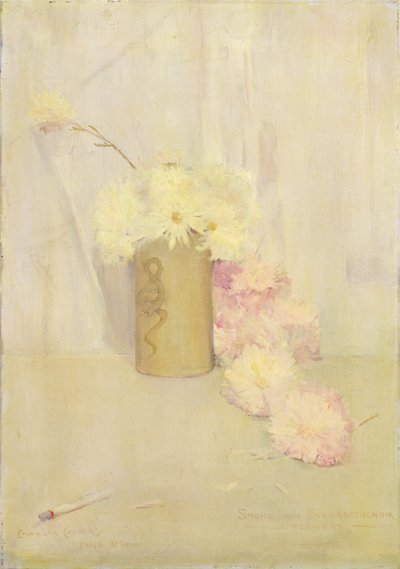 煙と菊の花 作： Charles Edward Conder