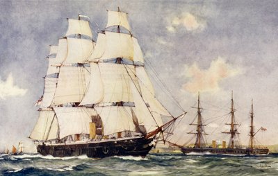 英国の最初の2つのIronclads 作： Charles Edward Dixon