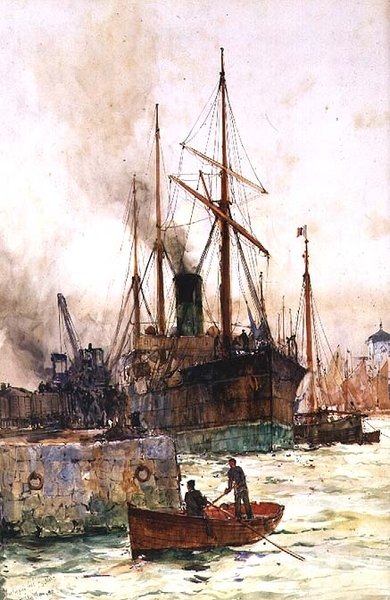 石炭を排出する 作： Charles Edward Dixon