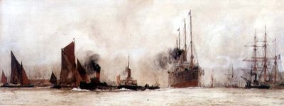 On the Thames, Gravesend 作： Charles Edward Dixon