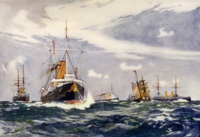 蒸気訓練中隊、1900 作： Charles Edward Dixon