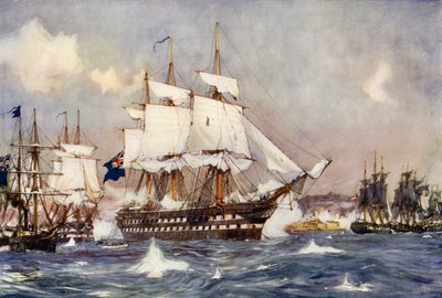 イギリスおよび連合軍中隊によるサンジャンダクル爆撃 作： Charles Edward Dixon